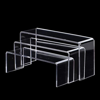 Clear Acrylic Display Risers Set of 3 Jewelry Display Riser Shelf ...