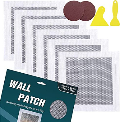 Drywall Repair Patch - 6 Pack Self Adhesive Fiberglass Wall Repair ...