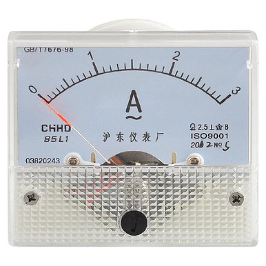 uxcell Current Measuring Analog AC 0-3A Scale Rangeere Panel Meter ...