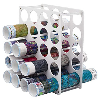 Diamond Covers Rack 20 Holes Diamond Painting Roll Storage Holder Acrylic Storage Rack for ...