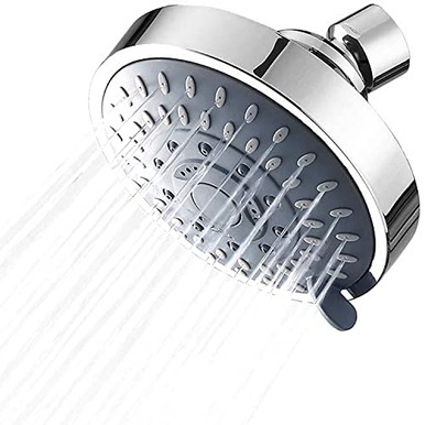 High Pressure Fixed Shower Head, Adjustable Water Saving Rain Shower Head 5 Settings For Bathroom Spa Relaxation Polished Chrome Anti Limescale 104 Cm 88442205