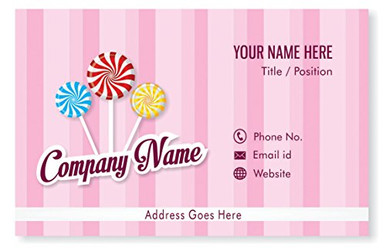 Candy Shop Card Design Design Your Own Personalized Business Card Custom Candy Shop Visiting ...