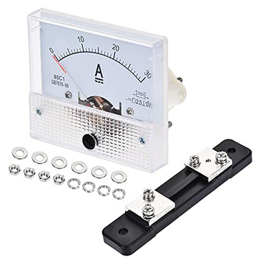 Uxcell Analog Current Panel Meter DC 0-50A 91C4 With 75mV Shunt For Circuit Testing Ampere Tester Gauge 1 Set - View #2
