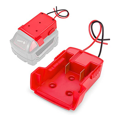 2-Pack Power Wheels Adapter For Milwaukee M18 18V Battery – 12 Gauge Wire, 55.6A Max – Perfect For Robotics & High-Power Projects