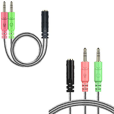 MillSO Headset Splitter 3.5mm CTIA Jack Headset Adapter Mic and Audio