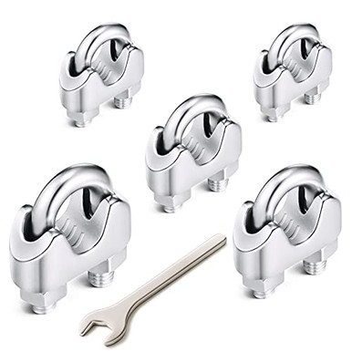 M10 Stainless Steel Wire Rope Cable Clip Clamp, 3/8 Inch U 3 thumbnail image