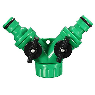 Tube Rope Splitter Garden Hose Pipe Tube Splitter 2 Way Connector Y Adaptor Tap Quick Turn ...