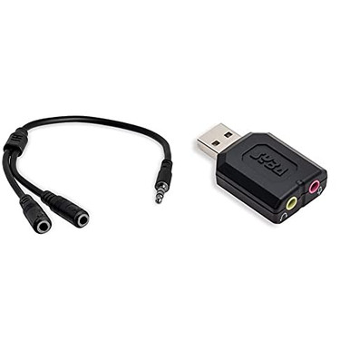 StarTech.com Headset Adapter, Microphone and Headphone Splitter - 3.5mm ...