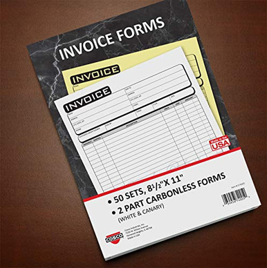 Cosco Invoice Form Book with Slip, Business, 8 1/2 x 11, 2-Part ...