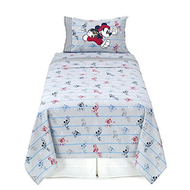 Disneys Mickey Mouse Flannel Sheets Set Twin - Warehousesoverstock