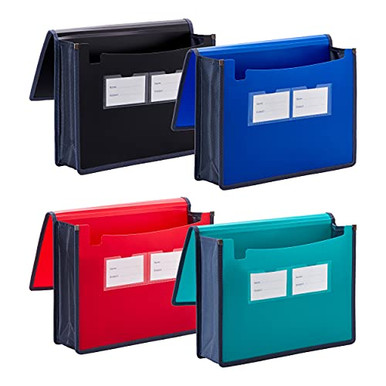 YQMM 4 Pack Poly Expanding File Wallet Plastic Document Folder ...