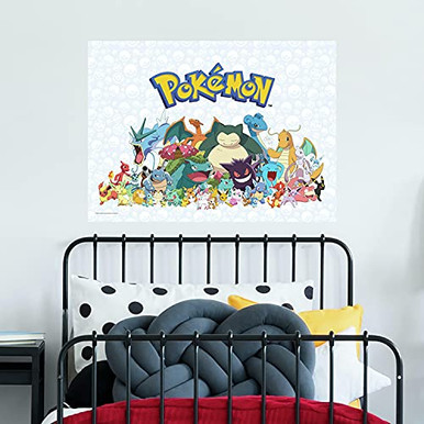 RoomMates Yellow Pokémon Pikachu Peel And Stick Matte Vinyl Wallpaper Border Rmk12131bd