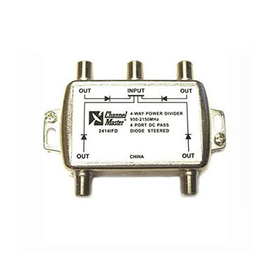 4 Way Splitter 2 GHz All Port DC Passing Power Splitter Divider with ...