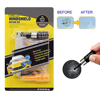 DIY Windshield Repair Kit - Fix Chips, Cracks, Bull's-Eyes & Stars - No Heating Required