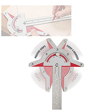 Woodworkers Edge Ruler with Swing Two Arm Measuring Stainless Steel ...