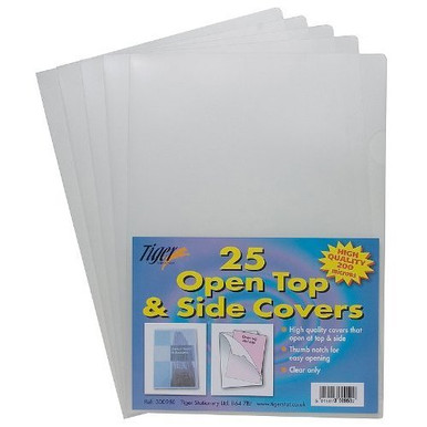 25 x A4 Clear Plastic Open Top and Side Report File Project ...