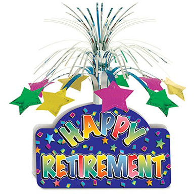 Beistle 50032 Centrotavola Happy Retirement Per Festa Di Pensionamento - 33 Cm - 5