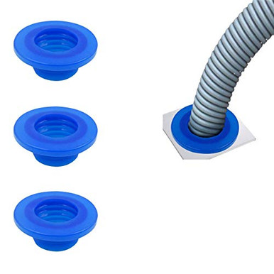 3 Pack Blue Soft Round Drain Pipe Hose Deodorant Silicone Plug Sewer ...
