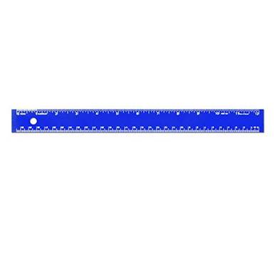 Alumicolor Straight Edge with Center Finding Back Ruler- 15 Inch- Blue ...