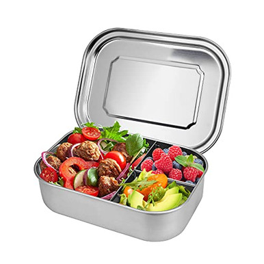 JingHua 4-Compartment Bento Lunch Box – 47oz Leak-Proof Container For Work, Adults, Meal Prep (Blue) - View #9