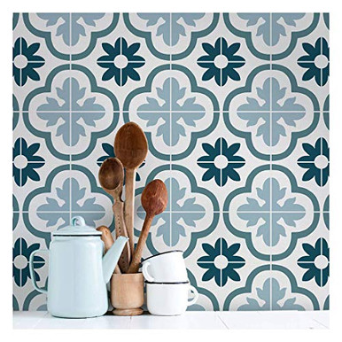 Linoleum Rosa Santa Rosa Tile Stencil - Tile Stencils for Painting Tile Floor ...