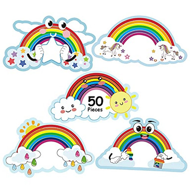 50 Pieces Rainbows Cut Outs Bulletin Board Set Colorful Rainbow Accents 50 Pieces Rainbows Cut Outs Bulletin Board Set Colorful Rainbow Accents