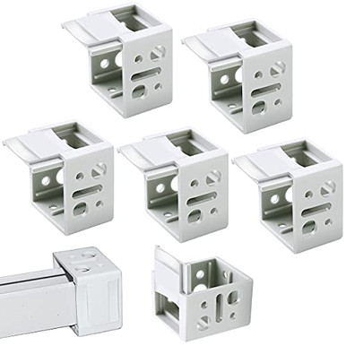BILLIOTEAM 8 PCS 1 Inch White Blind Brackets Profile Box Mounting ...