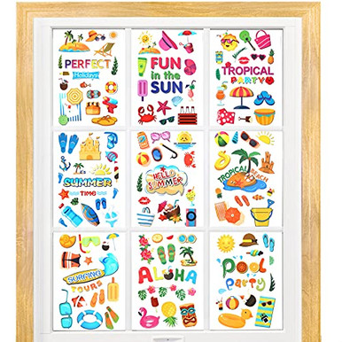 HOWAF 4Pcs Hawaii Tropical Summer Party Banner, Fenicotteri - 2