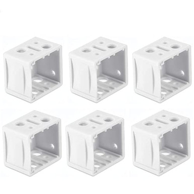 6 Pieces 1 Inch Plastic Blind Brackets -White Profile Box Mounting ...
