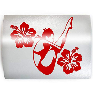 HIBISCUS Springboard Diver Female - PICK COLOR and SIZE - Vinyl Decal ...