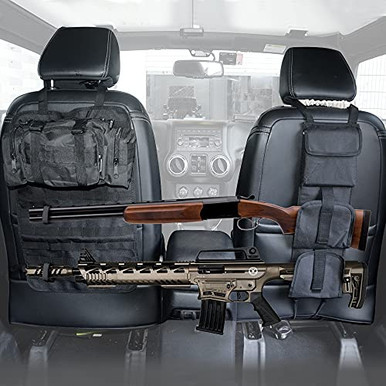 Z8LED Tactical Seat Back Gun Rack with Molle Panel Vehicle Gun Holder ...