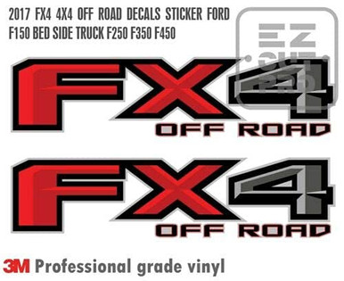 2017 Fx4 Off Roads Ford F150 Bed Side F250 F350 F450 Sticker Graphic ...