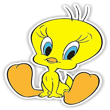 Spreadshirt - Autocollant Looney Tunes Titi Et Tweety - 10x10 Cm Brillant - Pour Voiture, Laptop, Meuble