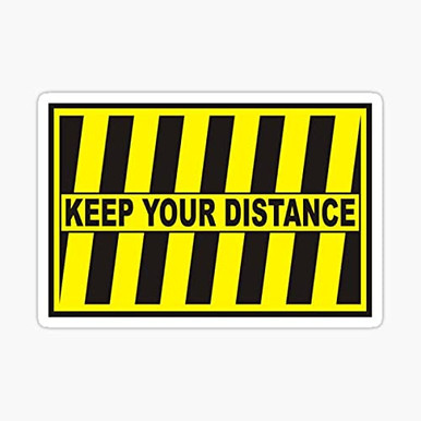Keep Distance Sticker - Sticker Graphic - Die Cut Sticker High ...
