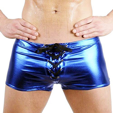 Testudineus Men's Liquid Metallic Boxer Shorts Drawstring Underwear ...