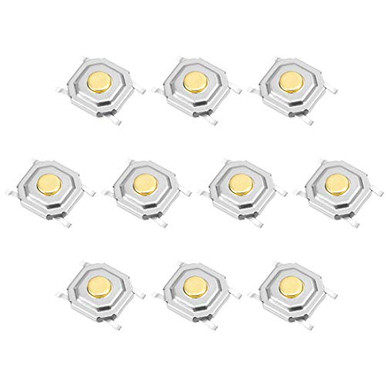 Uxcell 5x5x1.5mm Tactile Push Button Switches – 5PCS SPST SMT Momentary Tact Switch