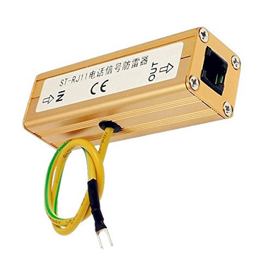 Lighting To Rj11 Telephone Fax RJ-11 RJ11 Surge Protector Thunder Lightning Arrester ...