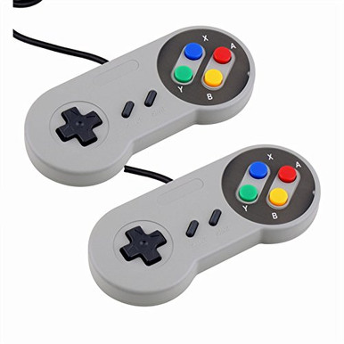 2 Pack Classic SNES USB Controller Gamepad for PC, Windows, MAC, Super ...