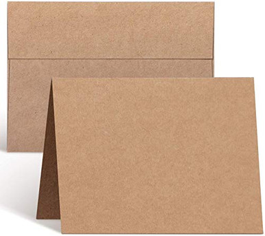 Blank Cards and Envelopes 50 Pack, Ohuhu 5 x 7 Heavyweight Kraft Paper ...