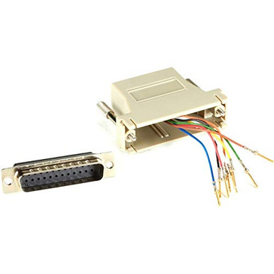 Black Box Modular Adapter Kit - DB25 Male to RJ45 Female, Gray - 1 x DB ...