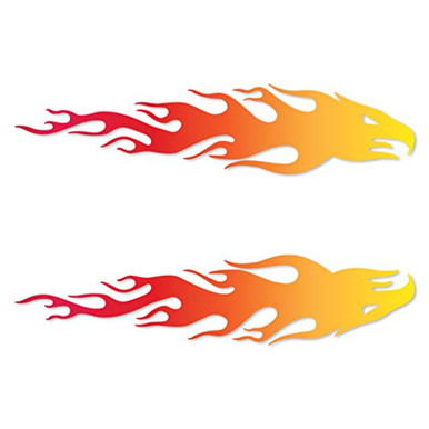 Animals Birds Sizes Variations Vinyl Sticker Decal Pair of Eagle Flames ...