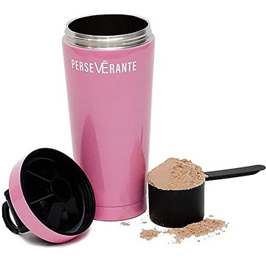 Stainless Steel Protein Shaker - Enhanced Lid Design for Silky Smooth