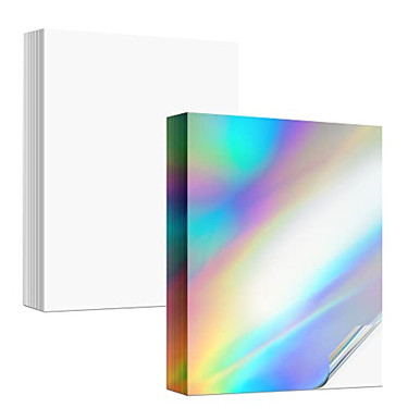 Wehhbtye 24 Sheets Holographic Printable Vinyl Sticker Paper-A4-8.27"11 ...