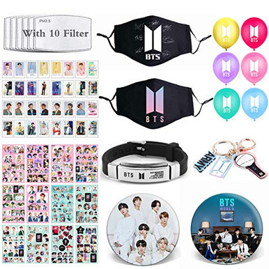 Kpop BTS Bangtan Boys Gifts Set for Army, Reusable Face Cover with ...