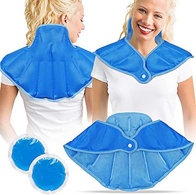 Neck Shoulder Ice Pack, Reusable Cold Compress Wrap for Back Pain ...
