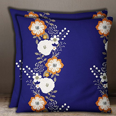 Details about   S4Sassy 2 Pcs Floral Print Cotton Poplin Aqua Pillow Sham Cushion Cover 