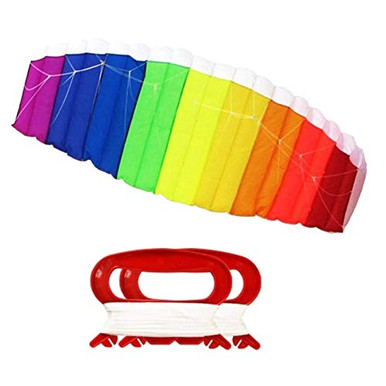 Rainbow Kites for Kids and Adults Dual Line, Stunt Kite with Handle ...