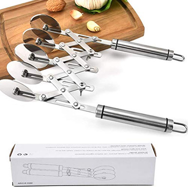 Cogihome 5 Wheel Pastry Cutter Stainless Pizza Slicer Multi-Round Dough ...