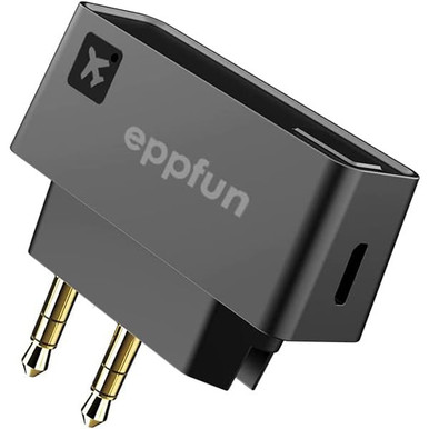 Eppfun AK3046E Pro Trasmettitore Bluetooth 5.2 Per Aereo - Adattatore Audio Con AptX LL/HD - Doppia Connessione Per Cuffie