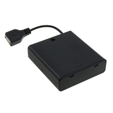 Socket Battery 4 AA Battery Holder ZZHXSM USB Female Socket 4 Slots AA Battery Case Box ...
